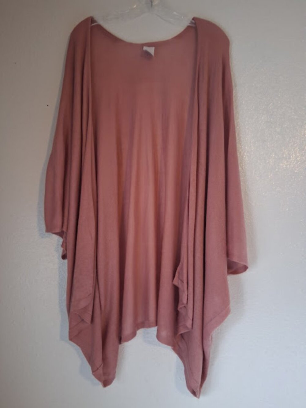 Cardigan women's size (OS) pink draped cardigan sweater
